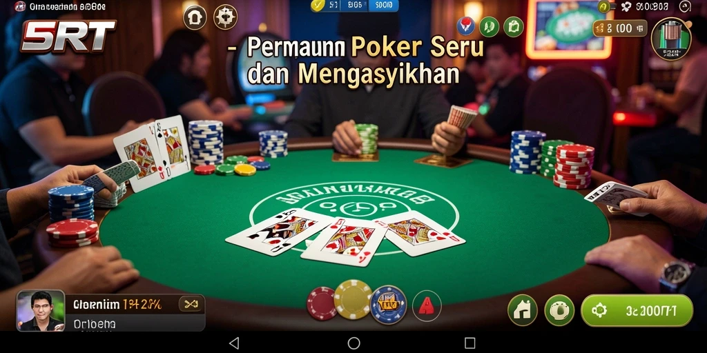 Gameplay menarik di 5RT saat bermain Poker.