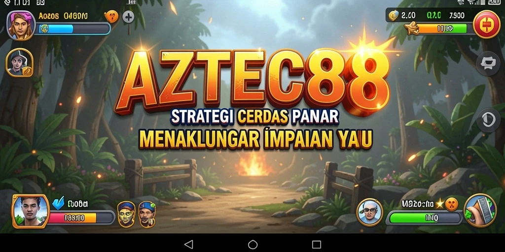 Tangkapan layar gameplay AZTEC88 dengan strategi intens dan momen pertempuran yang mendebarkan.