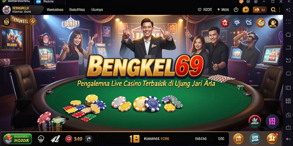 Tampilan gameplay Live Casino di BENGKEL69 yang menarik dan interaktif.
