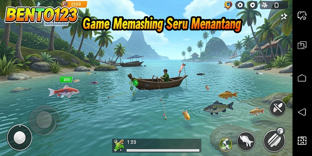 Gameplay BENTO123 yang seru dengan ikan yang beragam.