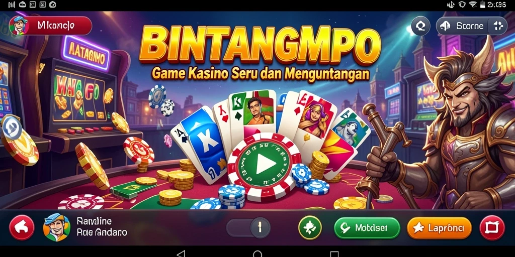 Tampilan seru gameplay BINTANGMPO dalam game Kasino.
