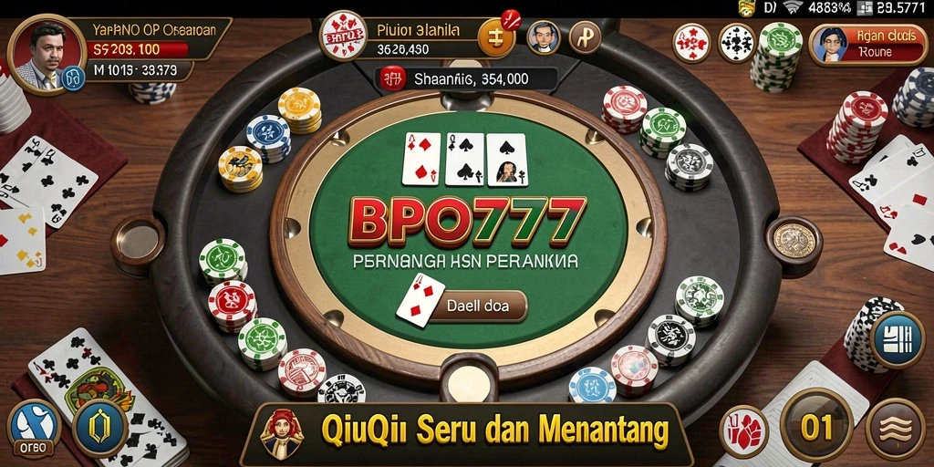 Gameplay seru BPO777 dengan aksi QiuQiu seru.