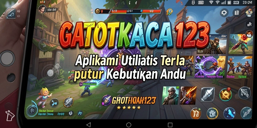 Tampilan aplikasi GATOTKACA123 dengan fitur optimasi utilitas yang menarik.