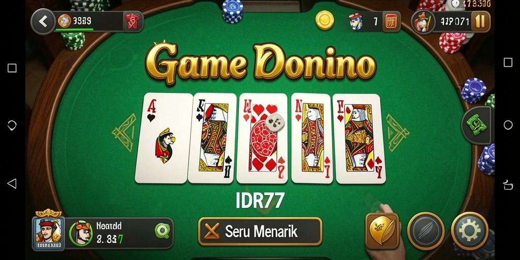 Tampilan gameplay seru dalam IDR77 dengan berbagai mode domino.