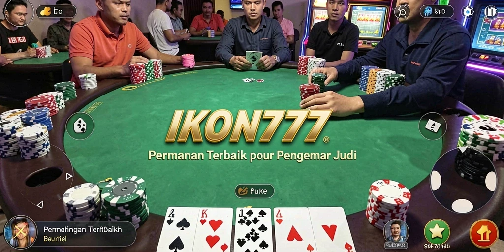 Tampilan gameplay Poker yang menarik dan interaktif dalam IKON777.