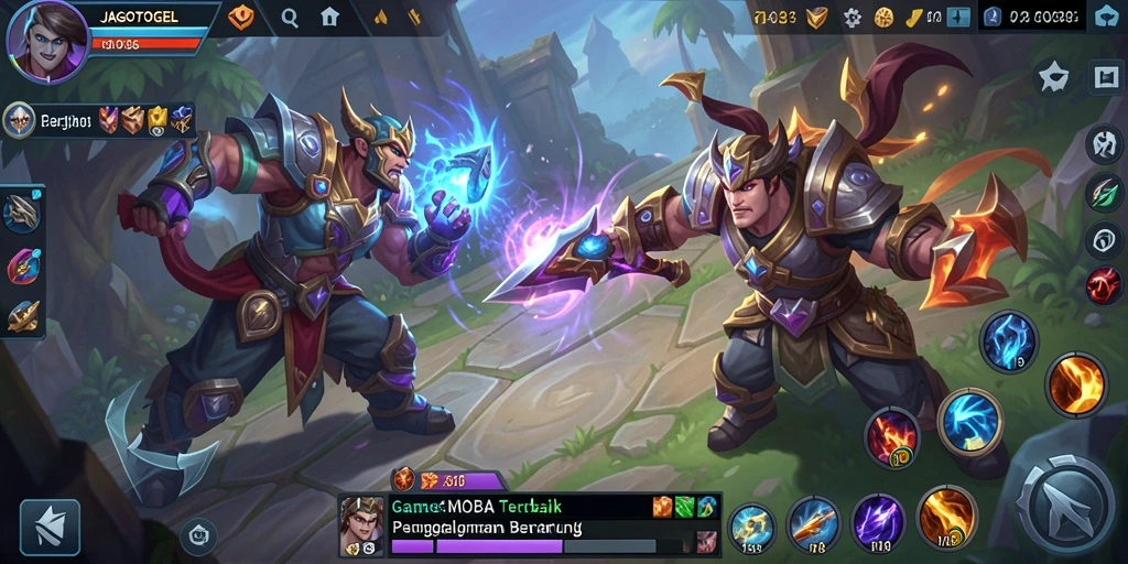 Screenshot gameplay JAGOTOGEL yang menampilkan pertempuran seru.