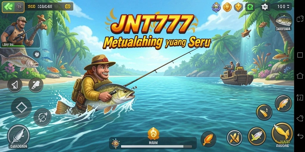 Tampilan gameplay menarik dalam JNT777 dengan suasana memancing yang realistis.