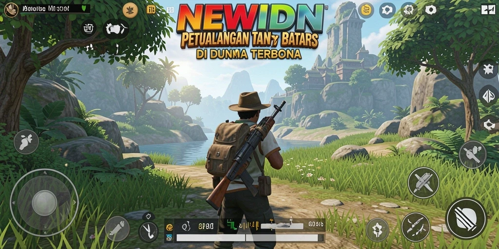 Tampilan gameplay menarik dari NEWIDN yang menampilkan dunia terbuka.