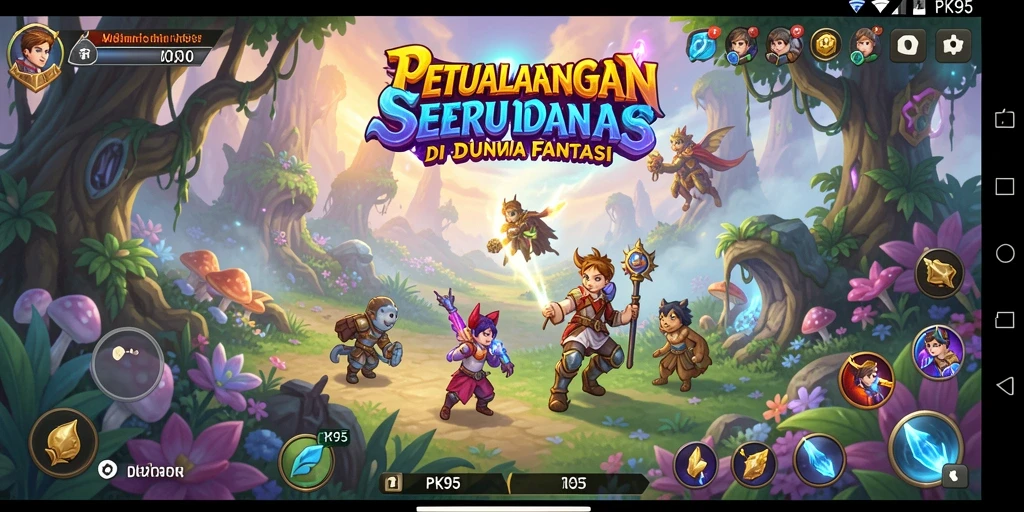 Gameplay PK95 menampilkan petualangan menarik di dunia fantasi.