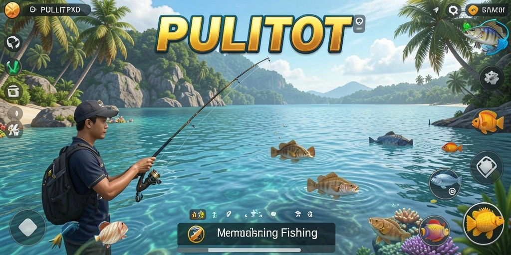 Tampilan gameplay memancing yang seru dan mendebarkan di PULITOTO.