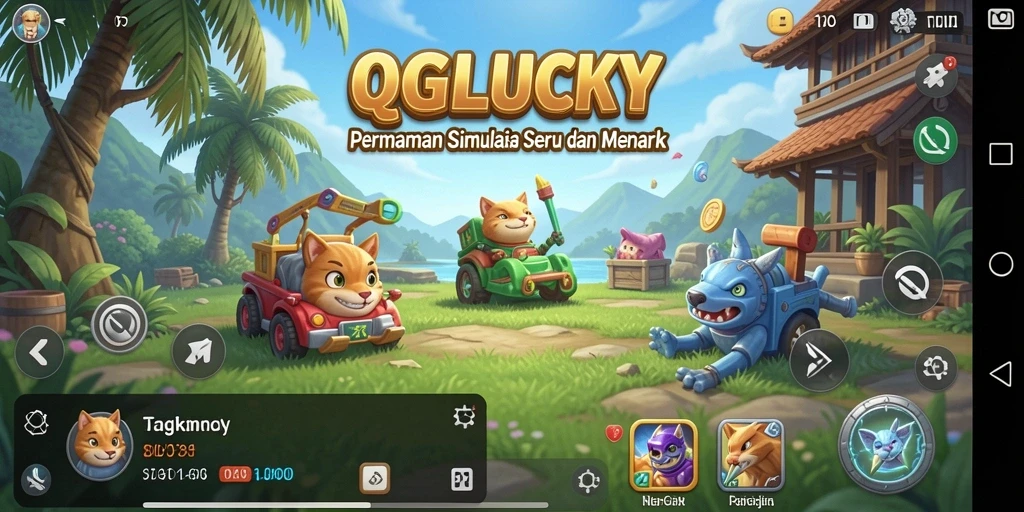 Tampilan gameplay QGLUCKY yang menarik dan mengasyikkan.