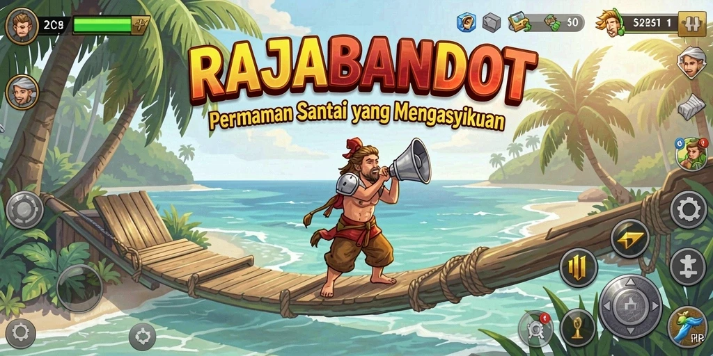 Tampilan gameplay RAJABANDOT yang menarik dan menyenangkan.