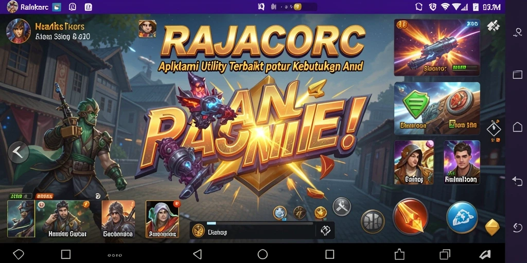 Tampilan antarmuka RAJACORC yang modern dan mudah digunakan.
