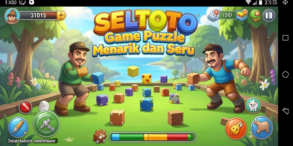 Tampilan gameplay seru SELTOTO dengan berbagai puzzle menarik.