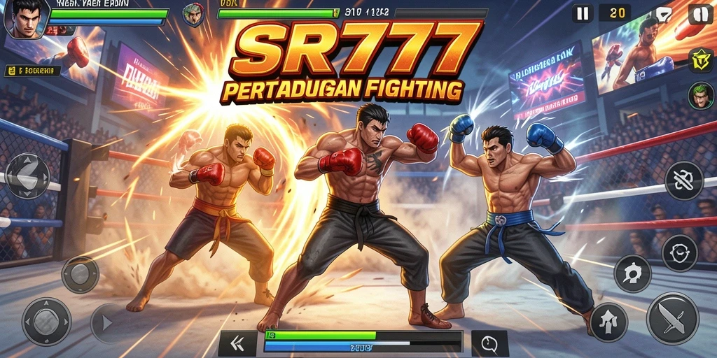 Tangkapan layar SR777 menampilkan aksi pertarungan yang mendebarkan.
