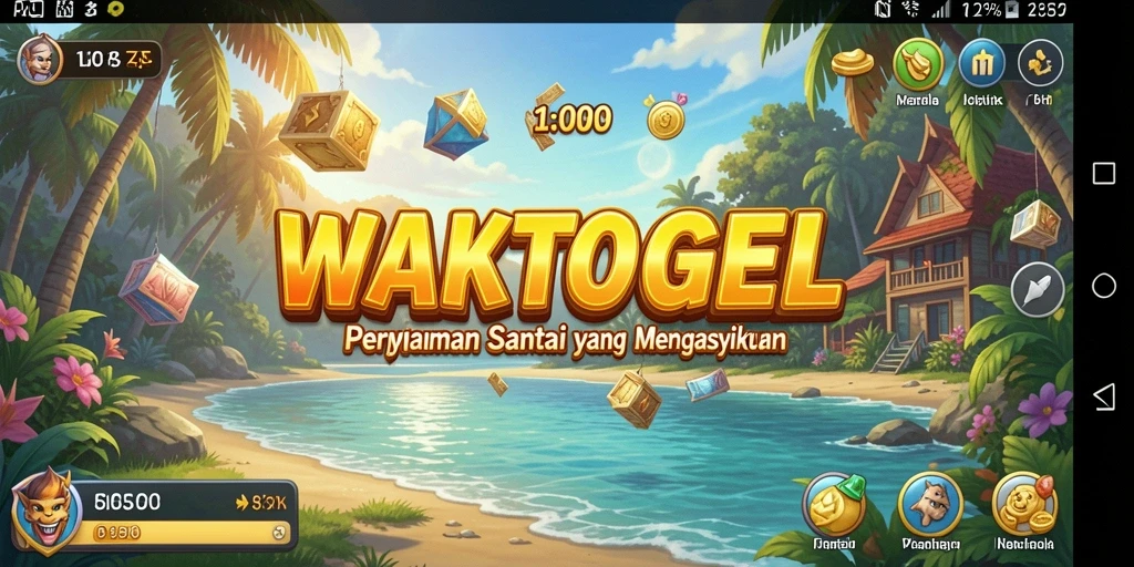 Tampilan gameplay WAKTOGEL yang cerah dan penuh keseruan.