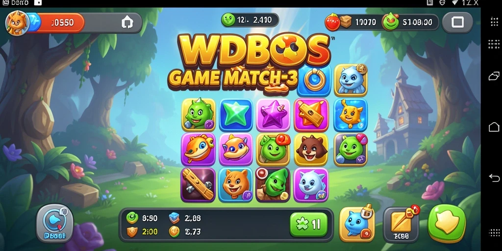 Tampilan gameplay seru di WDBOS dengan objek warna-warni.