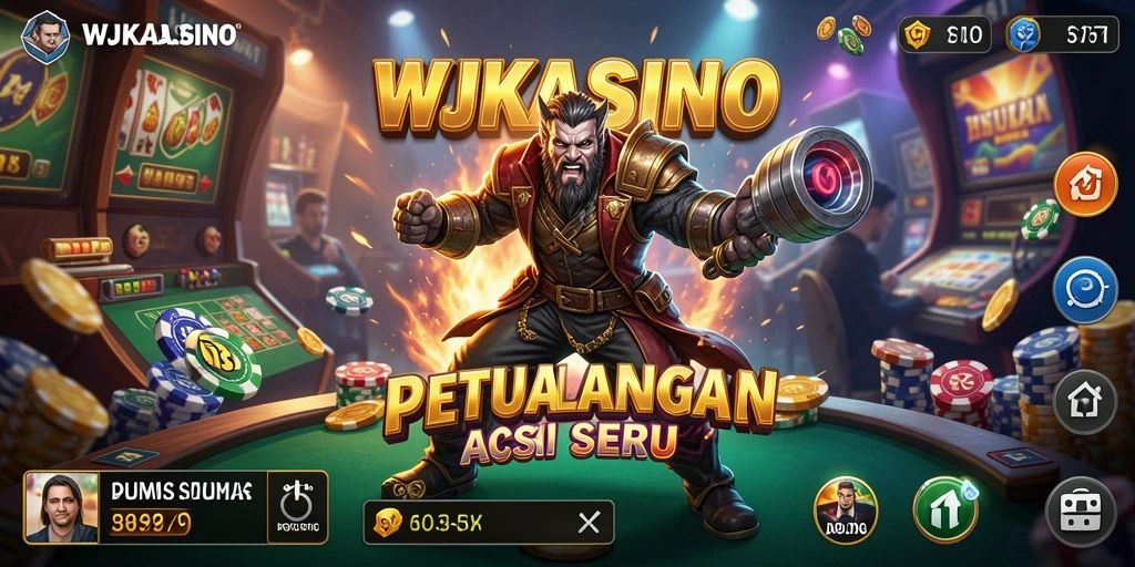 Screenshot gameplay WJKASINO yang menampilkan aksi mendebarkan di dunia perjudian.