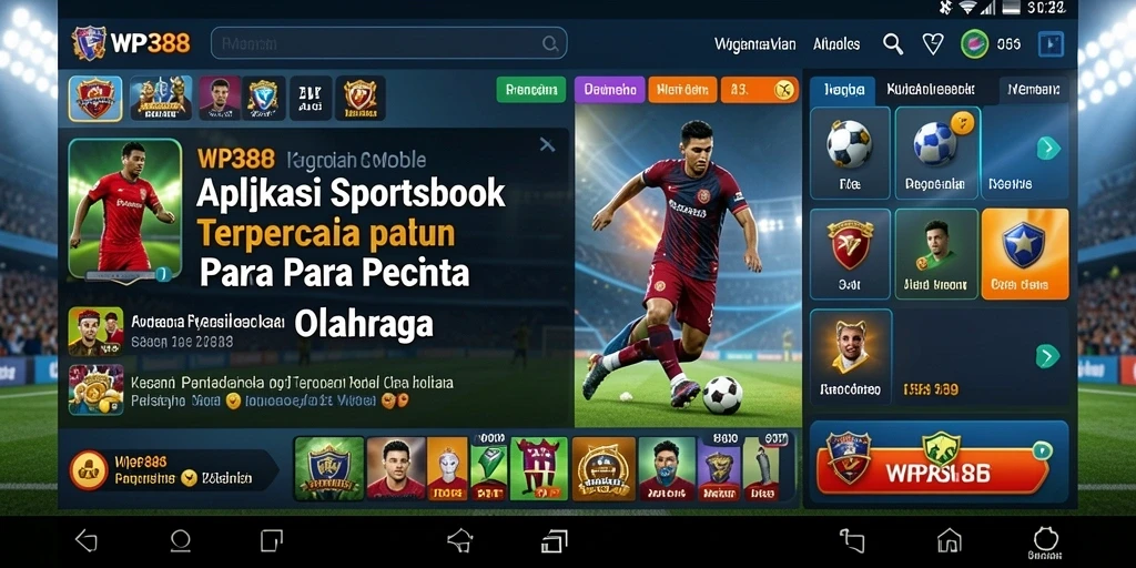 Tampilan gameplay WP888 dengan berbagai opsi taruhan olahraga.