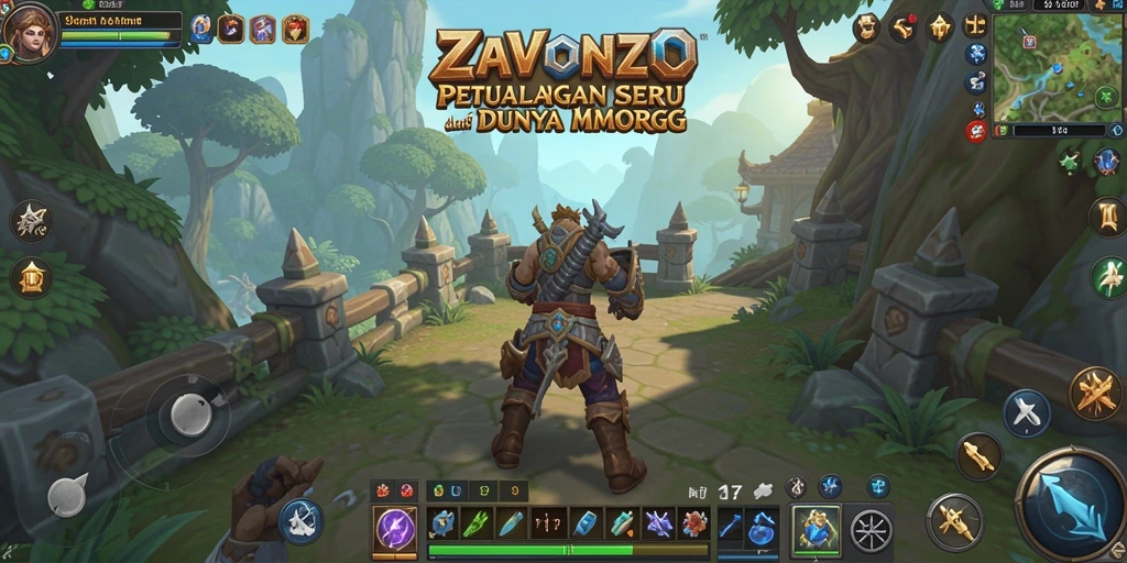 Gameplay menarik di dunia fantasi MMORPG ZAVONZO.