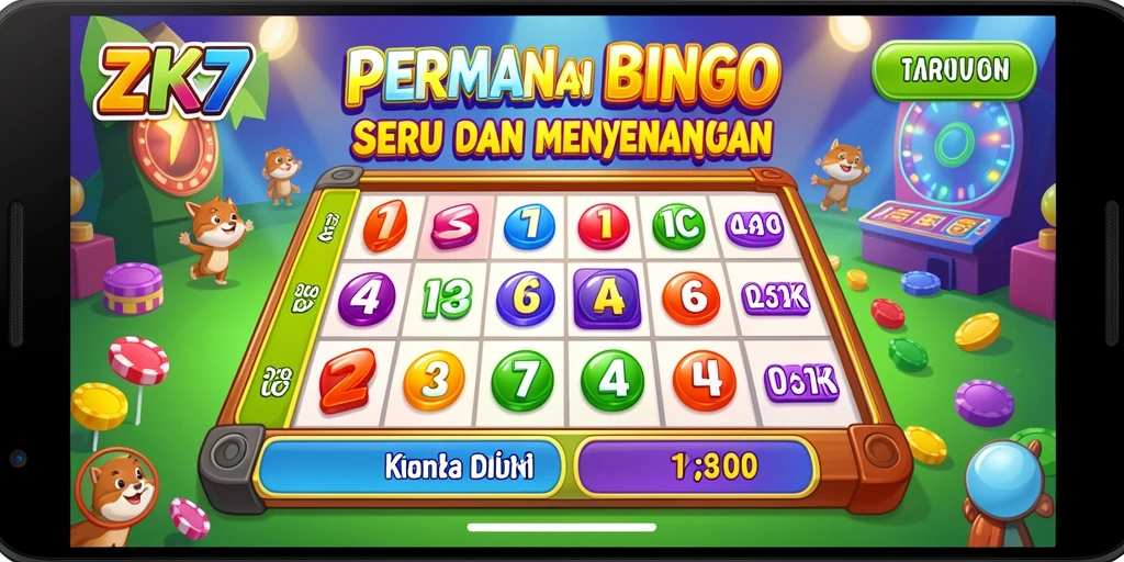 Tampilan seru gameplay Bingo dari ZK7 dengan interaksi pemain.