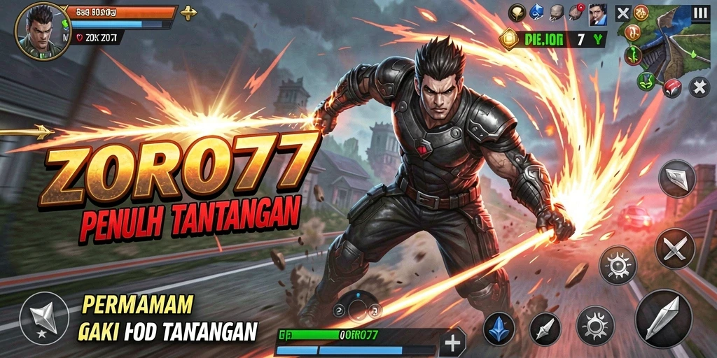 Gameplay aksi mendebarkan ZORO77 dengan grafis yang menakjubkan.
