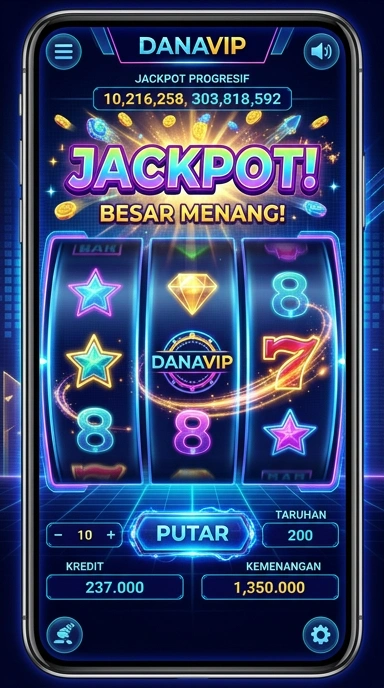 Screenshot antarmuka pengguna danavip yang intuitif.